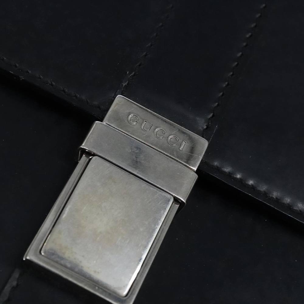 GUCCI Tote Bag Canvas Leather Black Silver 019 2122 0523 Auth bs19400 - Picture 9 of 16